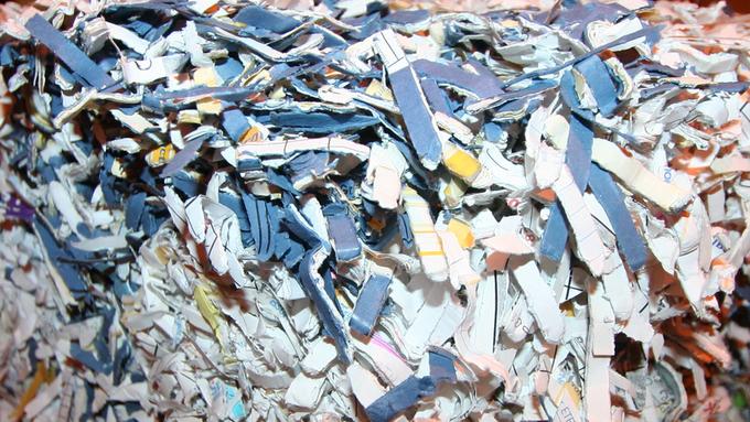 Paper recycling after secure shredding