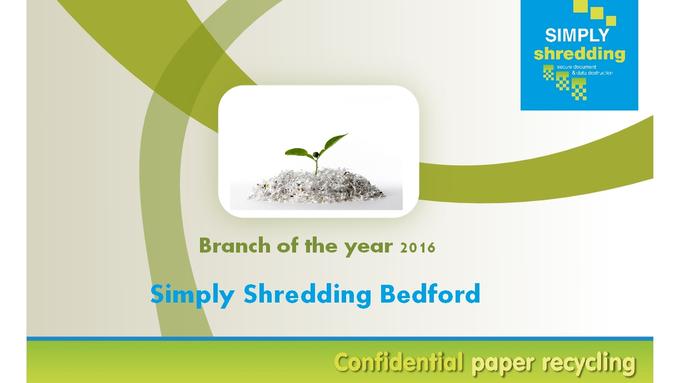 Simply Shredding Bedford Are Branch Of The Year 2016
